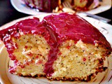 Κέικ Λεμονιού με παπαρουνόσπορο και κόκκινο γλάσο /Lemon Poppy Seed Cake and Red Icing