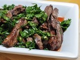 Grilled skirt steak with herb salsa verde