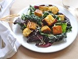 Miso-garlic-roasted tofu caesar salad