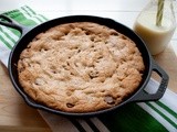 Skillet-baked chocolate chip cookie