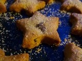 Clementine and dark chocolate chip shortbread stars