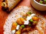Fancy a weekend food project? dosas with a pea and potato curry and paneer