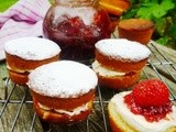 Good things come in small packages! mini victoria sponge cakes