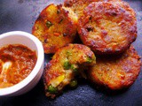 Indian spiced potato cutlets (aloo tikki)