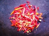 Nutty beetroot, nashi pear and carrot salad