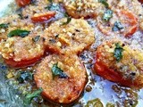 Perfect pasta for a heat wave! tomatoes with basil and breadcrumbs