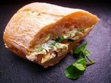 Roast  chicken, watercress and nut sandwich