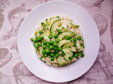 Summer garden rice salad with preserved lemon dressing