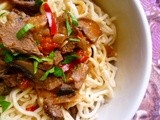 Thai beef chilli noodles (neua pad prik)