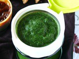 Make green chutney (hari) for chaats sandwiches