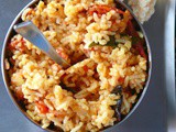 Tomato rice step by step recipe /easy thakkali sadam for lunch