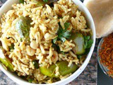 Vangi bath rice recipe /brinjal rice(bhath)