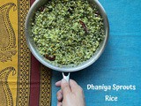 Dhaniya Sprouts Rice | Green Gram Sprouts Rice with Fresh Coriander leaves | Green Gram Sprouts Rice Recipe | Gluten Free and Vegan