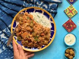 Jodhpuri Kabuli | Homestyle Jodhpuri Kabuli with Baked Kaccha Kele Ki Gatte | Rajasthani Style Rice with Baked Raw Banana Dumplings | Gluten Free Recipe