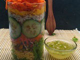 Kosambri Salad Jar | Traditional South Indian Salad In a Jar | Carrot Mung Salad | Kosambri Recipe | How to make Kosambri in a Jar | Vegan Salad Jar | Gluten Free Salad Jar | Salad Jar Recipes