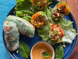 Salad Rolls | Easy Rice Paper Roll Recipe | Gluten Free And Vegan Recipe |