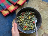 Spinach and Sprouts Salad with Coconut Dressing | Palak Sprout Salad | Gluten Free and Vegan Recipe