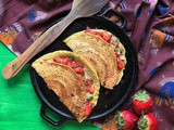 Strawberry Dosai | Strawberry Chila | Gluten Free and Vegan Recipe