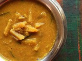 Vazhaithandu Sambar | Tirunelveli Style Banana Stem Sambar | Nellai Vazhaithandu Sambar Recipe