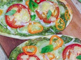 Delicious Pesto Naan Pizza