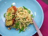 Delicious Pesto Spaghetti with Seared Salmon