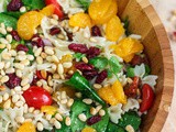 Farfalle with Spinach and Orange Salad