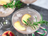 Sparkling Rosemary Peach Mocktail