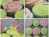 50th Birthday Vintage Cupcakes