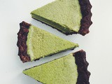 Matcha buttermilk white bottom pie