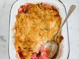 Rhubarb kadaif pie