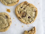 Salted caramel stuffed chocolate chip cookies