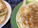 Caramelized Onions over Hummus