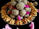 Flaxseed Millet Walnut Ladoo - a globe of goodness! Winter Special