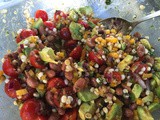 145.2...Pinto Bean Salad with Corn, Yellow Peppers, Tomatoes and Avocado