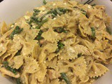 145.4...Chicken and Asparagus Bow Tie Pasta with Mustard Thyme Sauce and Feta Cheese