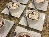 145.6...Homemade Double-Chocolate Pudding with Whipped Cream and Chocolate Shavings
