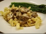 Beef Stroganoff with Parsley Noodles-Blog Hop