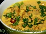 Gatte ki Sabzi (gram flour dumplings in a yogurt sauce)