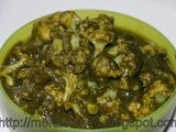 Gobi Palak (Cauliflower in Spinach Gravy)