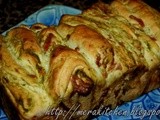 Pull Apart Bread - flavored with long hot peppers and cilantro spread - We Knead to Bake # 1