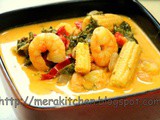Thai Red Curry - with Shrimps and Veggies (curry paste made from scratch)