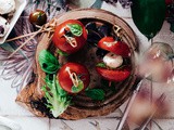 Brochettes de tomates cerises et Mozzarella façon Caprese