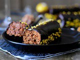 Bûche au Ferrero Rocher, glaçage miroir