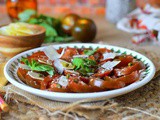 Carpaccio de tomates basilic et parmesan