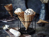Glace vanille, mascarpone au chocolat et biscuits