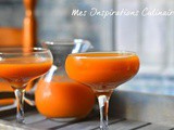 Jus de pêche et carotte maison sans centrifugeuse