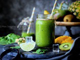 Le green smoothie : épinards, kiwi (la meilleure recette)