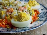 Oeufs mimosas aux crevettes