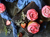 Recette cupcakes aux fraises, ganache au chocolat blanc