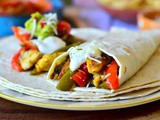 Recette de Fajitas au poulet et poivrons